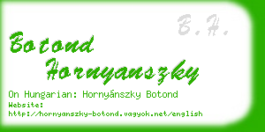 botond hornyanszky business card